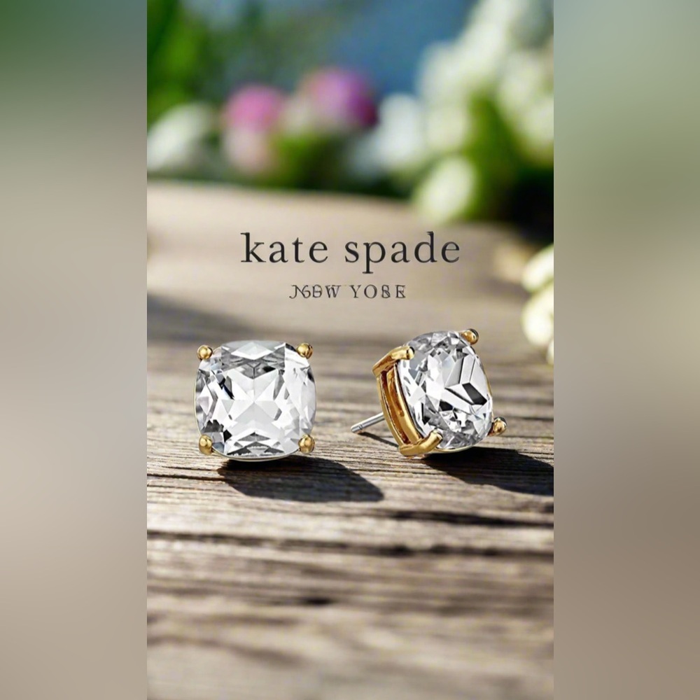 Kate Spade New York Gumdrop Gold Stud Earring - Clear